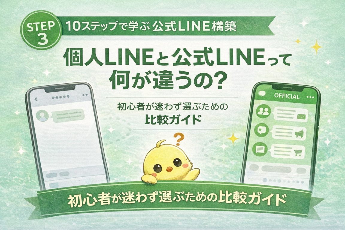 個人LINEと公式LINEって何が違うの？ | 迷わず選ぶための比較ガイド