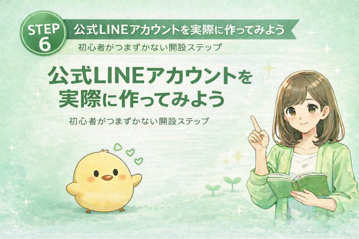公式LINEアカウントを実際に作ってみよう | 初心者がつまずかない開設ステップ