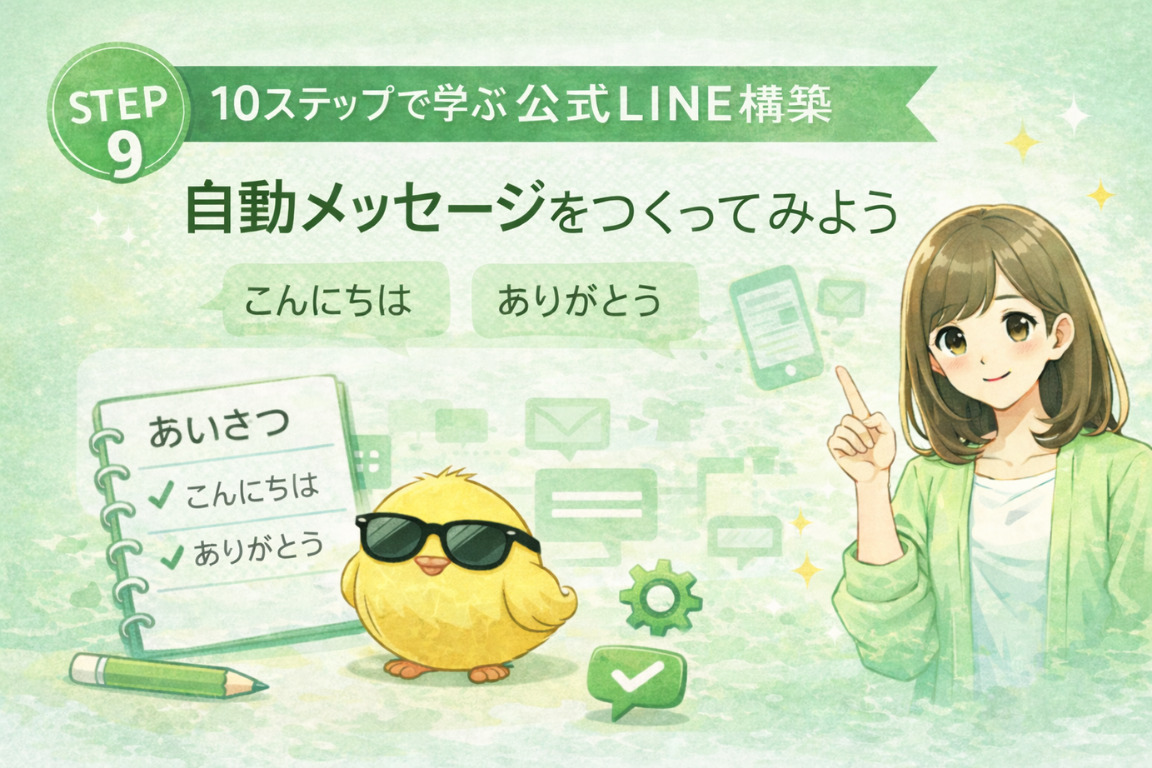 かんたんな自動メッセージを作ってみよう | 初心者はこの2つだけでOK
